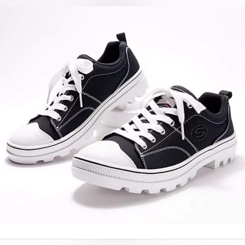 Skechers Canvas Lace-Up Sneakers - Roadies